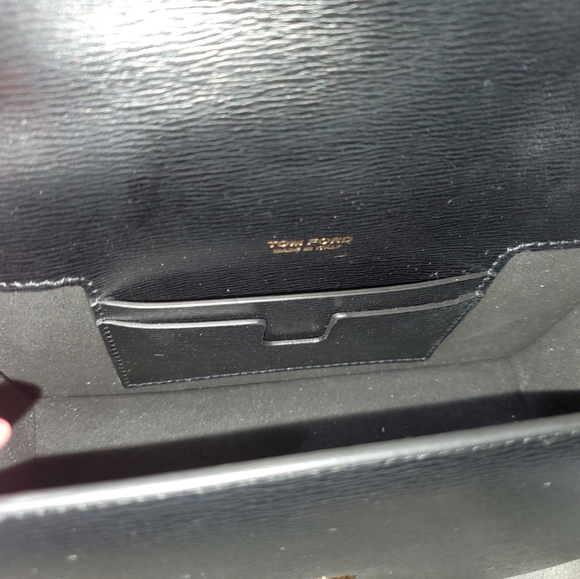 Authentic Tom Ford 001 Lock Mini Flap Shoulder Bag color BLACK - Picture 15 of 15